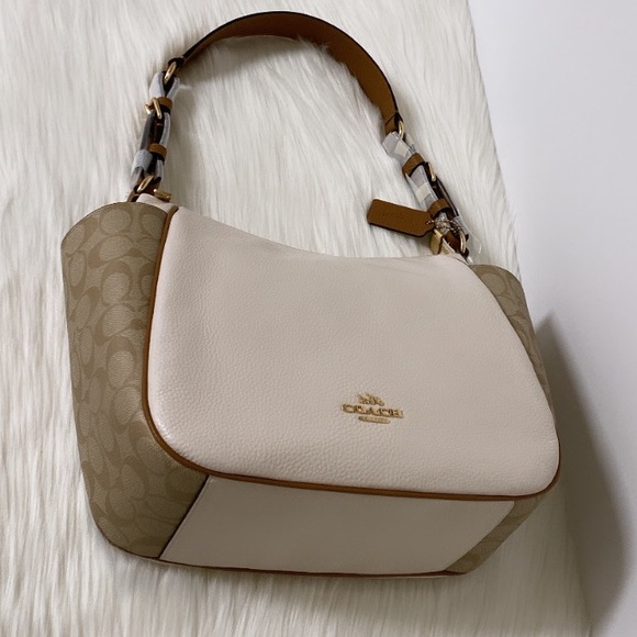 New💃Coach Rori Shoulder Bag Colorblock Signature Canvas - Picture 9 of 11
